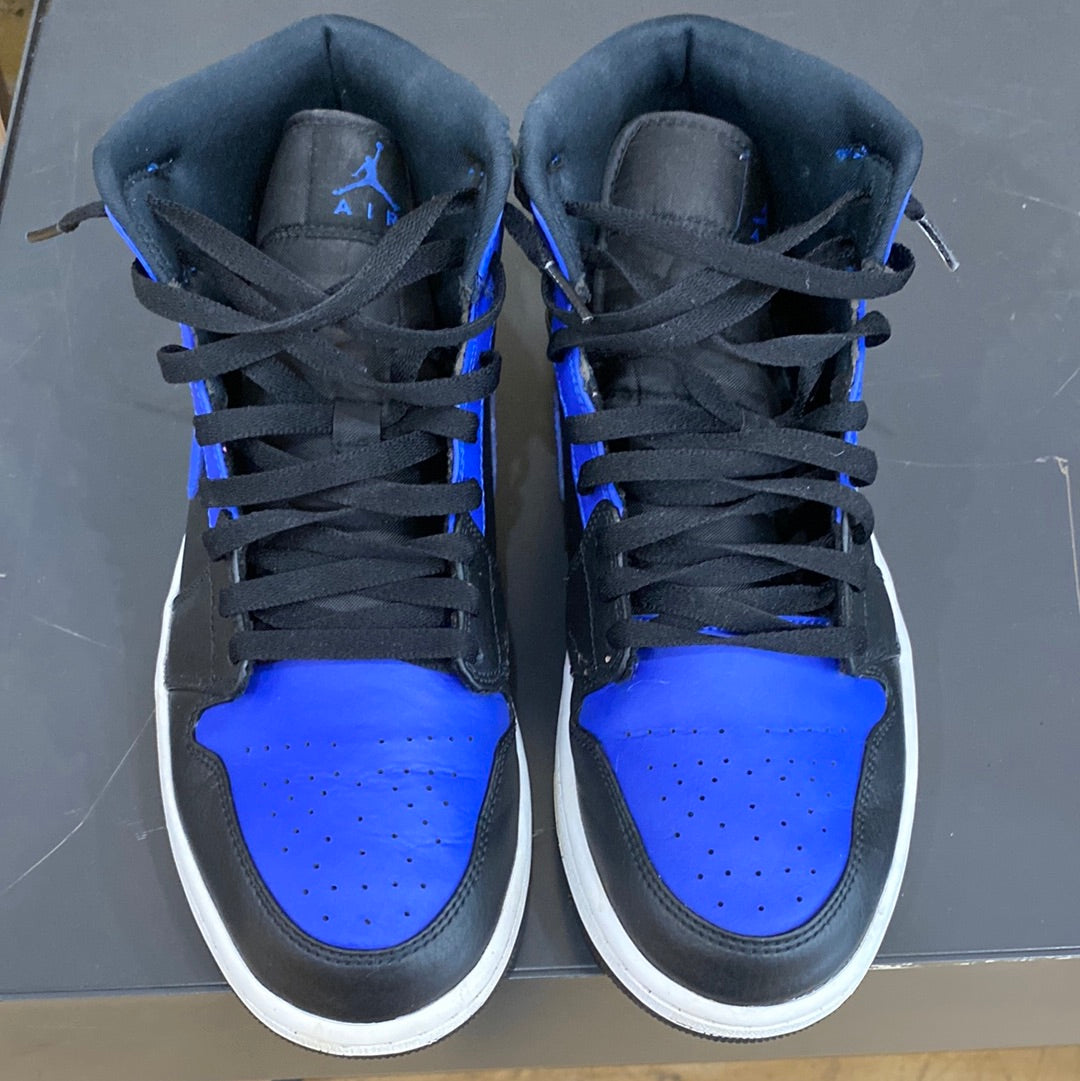 1 Mid Hyper Royal Leather Size 10.5 (MKE) TRUSTEDCLUB