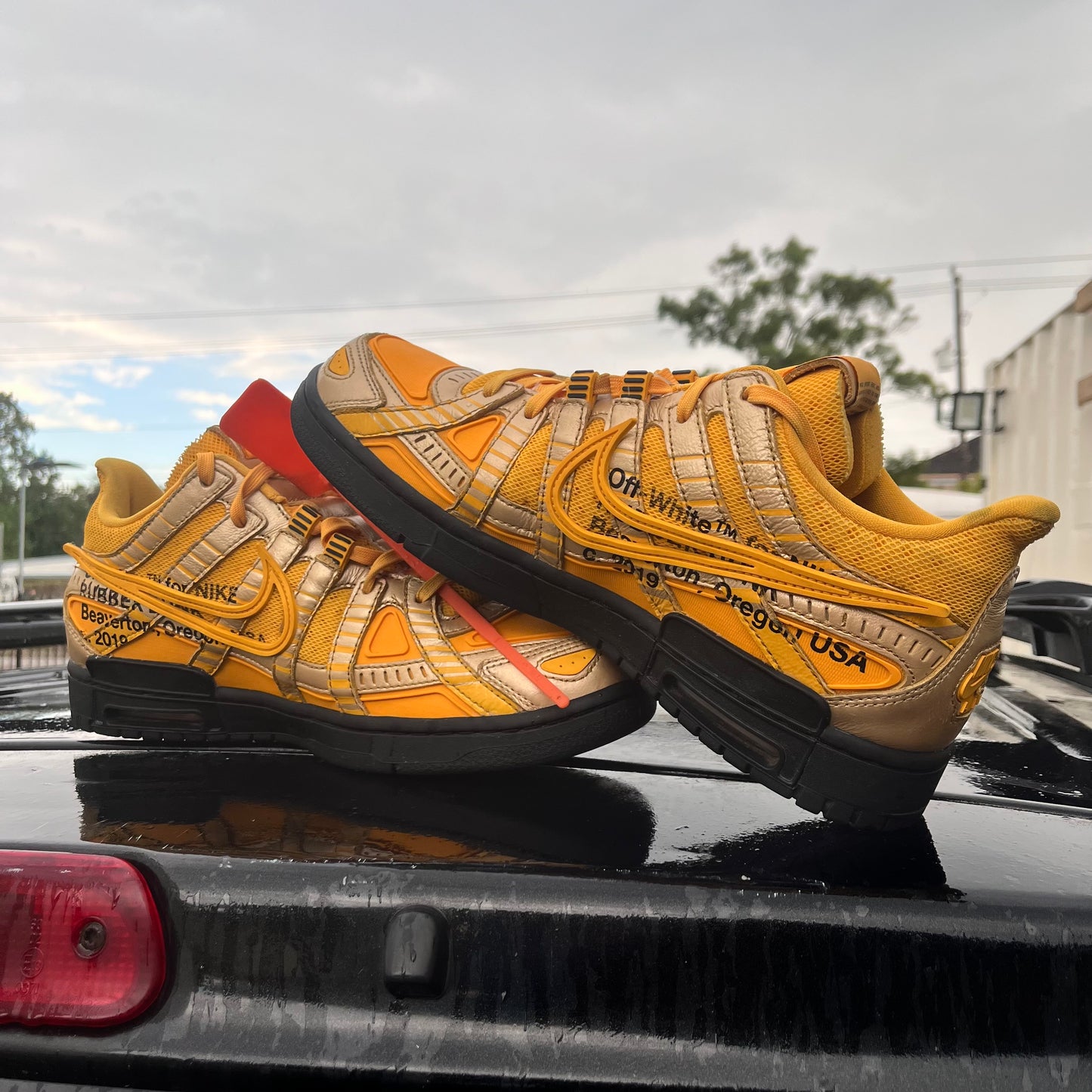 Off White x Nike Dunk Low Rubber Yellow Size 11