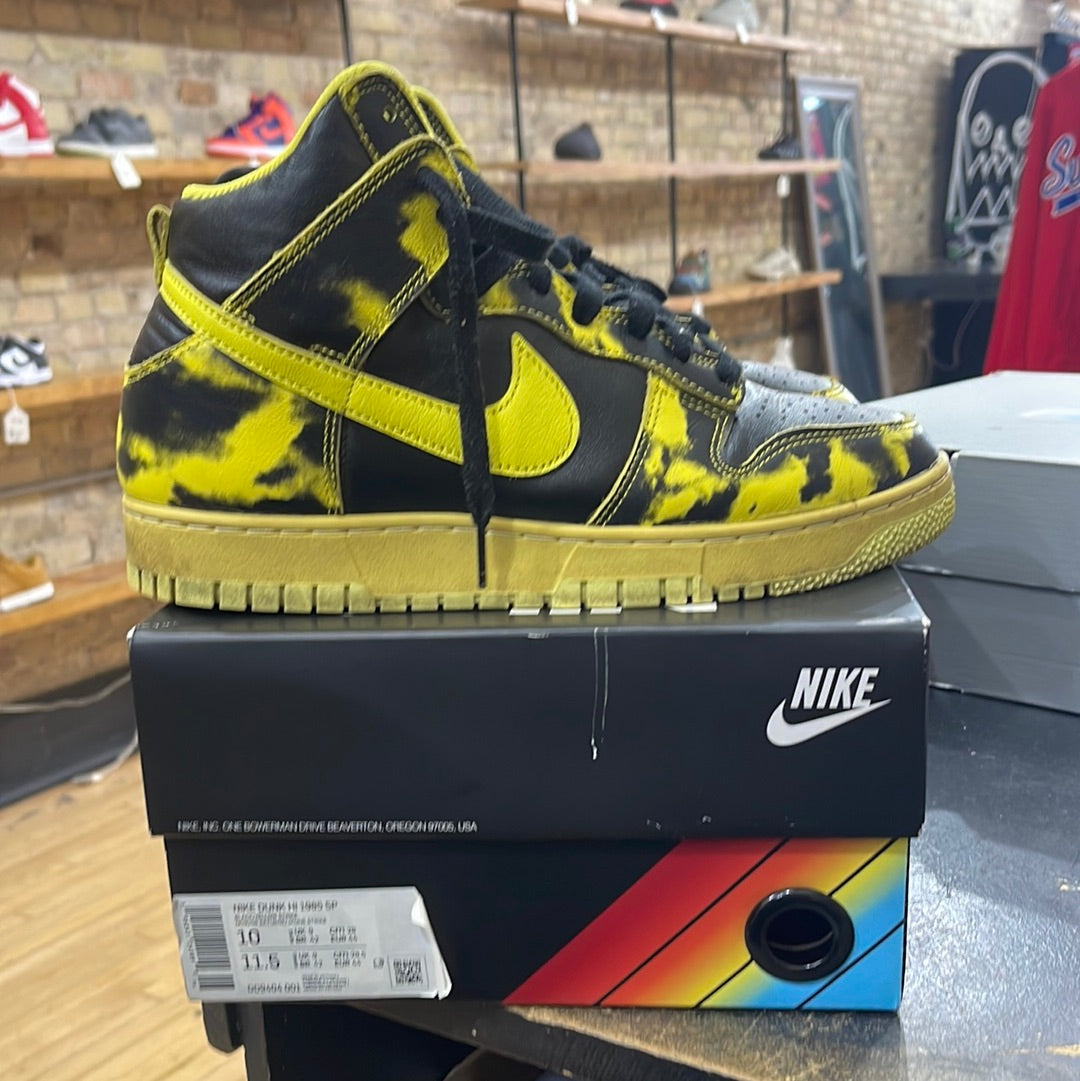 Dunk High Yellow Acid Wash Size 10 PO Trusted Club MKE