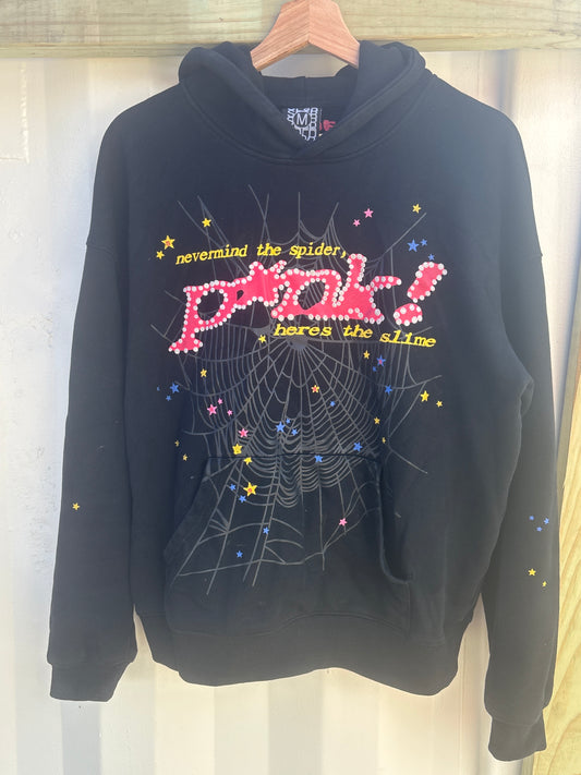 Spider Black Hoodie Medium