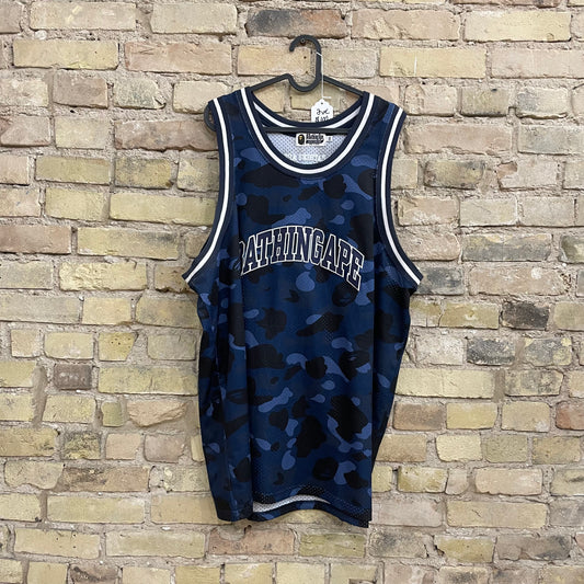 Bape Blue Camo Basketball Jersey size XXL TRUSTEDCLUB (MKE)