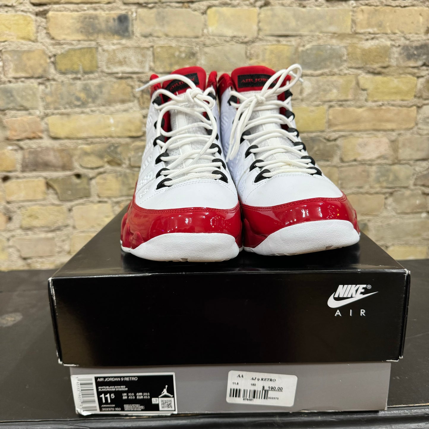 AJ 9 White Gym Red Size 11.5 (MKE) Trusted Club