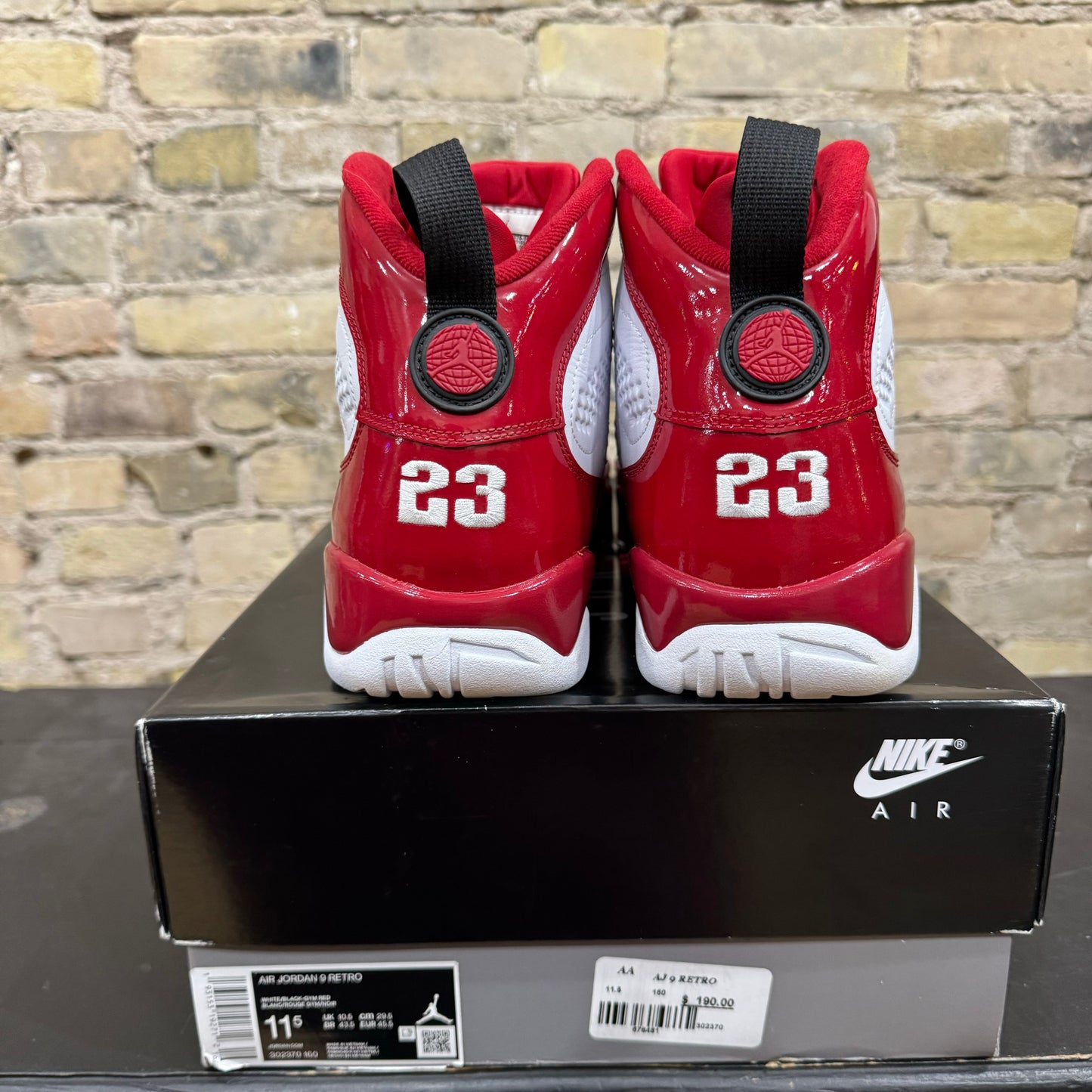 AJ 9 White Gym Red Size 11.5 (MKE) Trusted Club