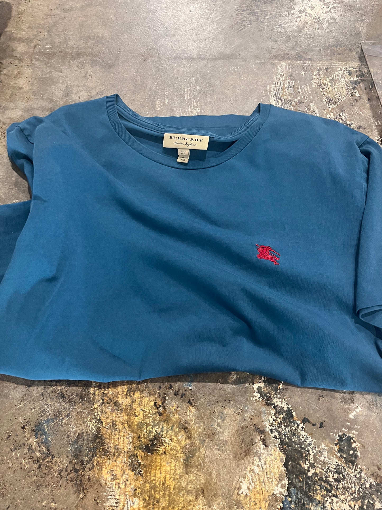 Burberrry Shirt Blue Size 2XL (trstdclub)(hou)