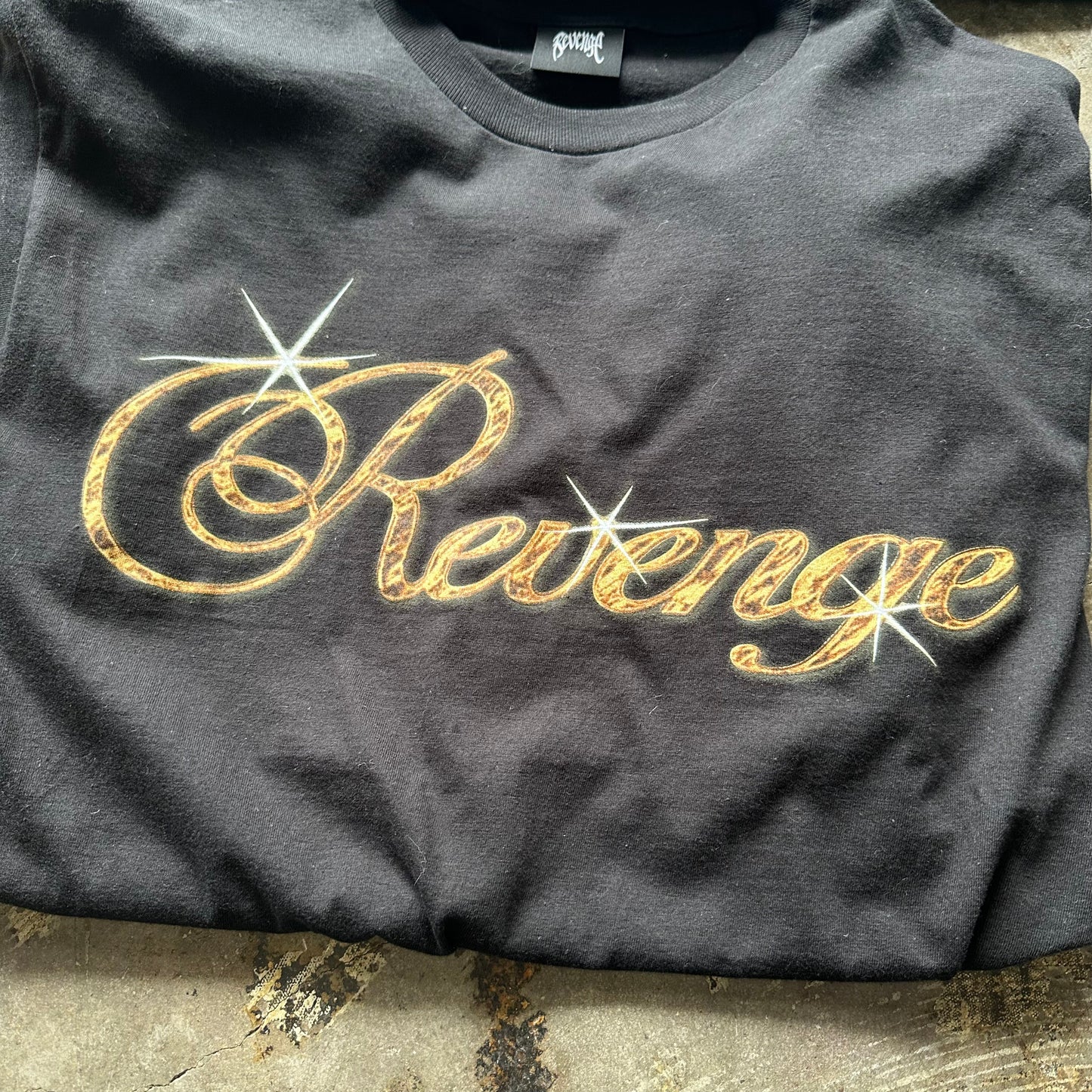 Revenge Shirt Bkack Gold Size Medium (HOU) (Trusted Club)