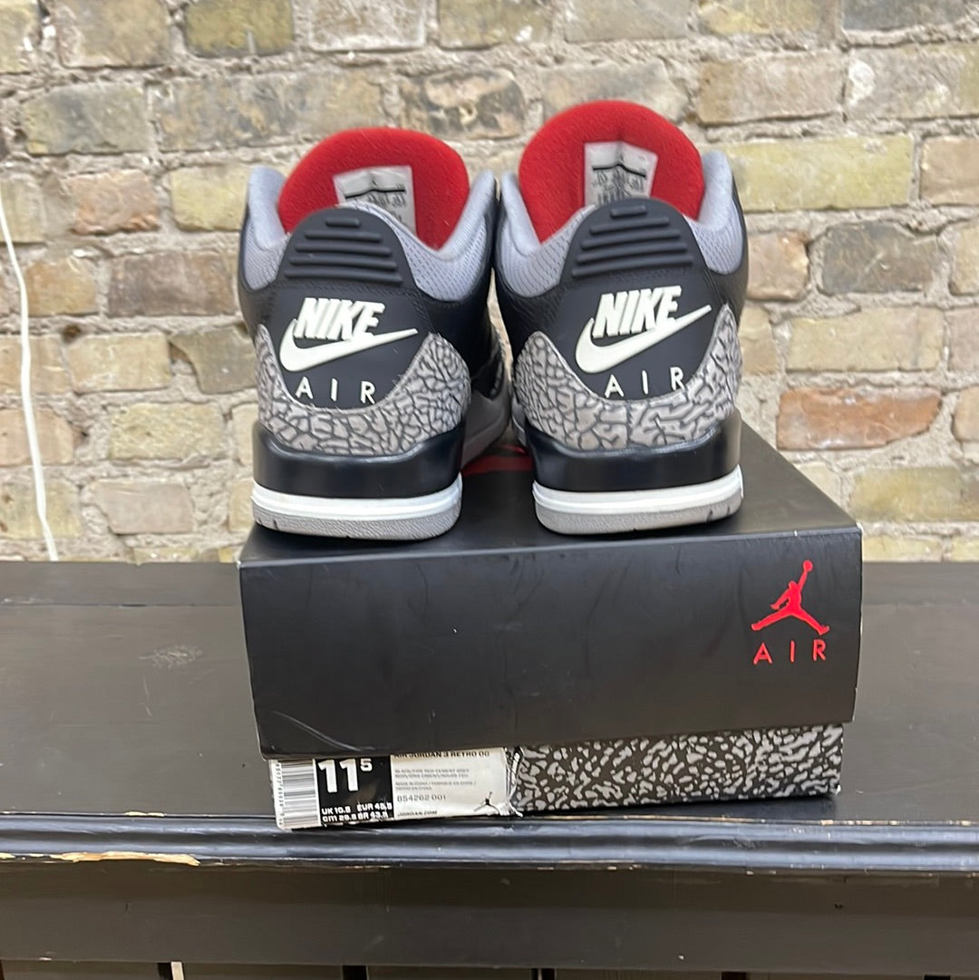 Jordan 3 Black Cement Size 11.5 PO WB Trusted Club MKE