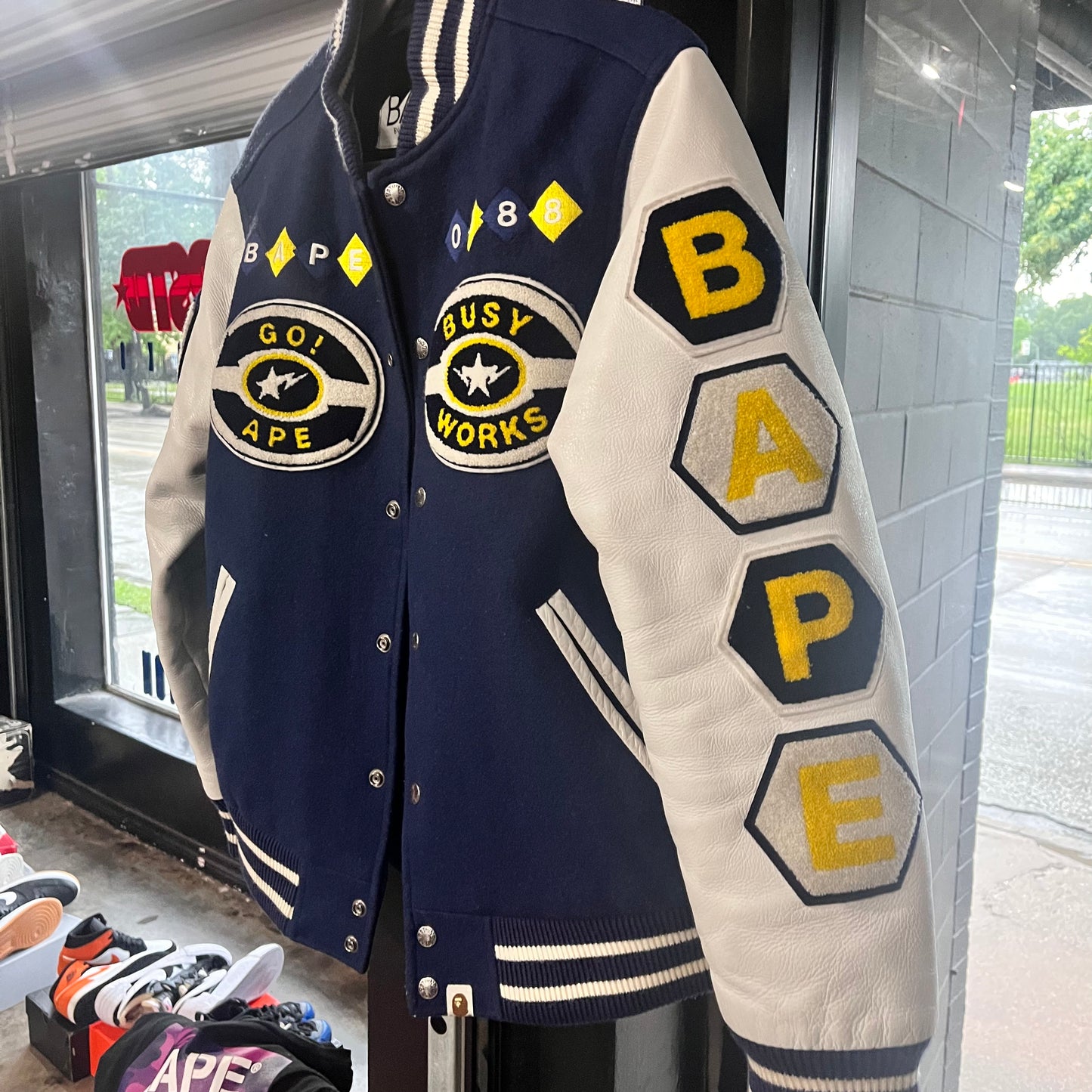 Bape Letterman Size Medium (HOU) (TrustedClub)