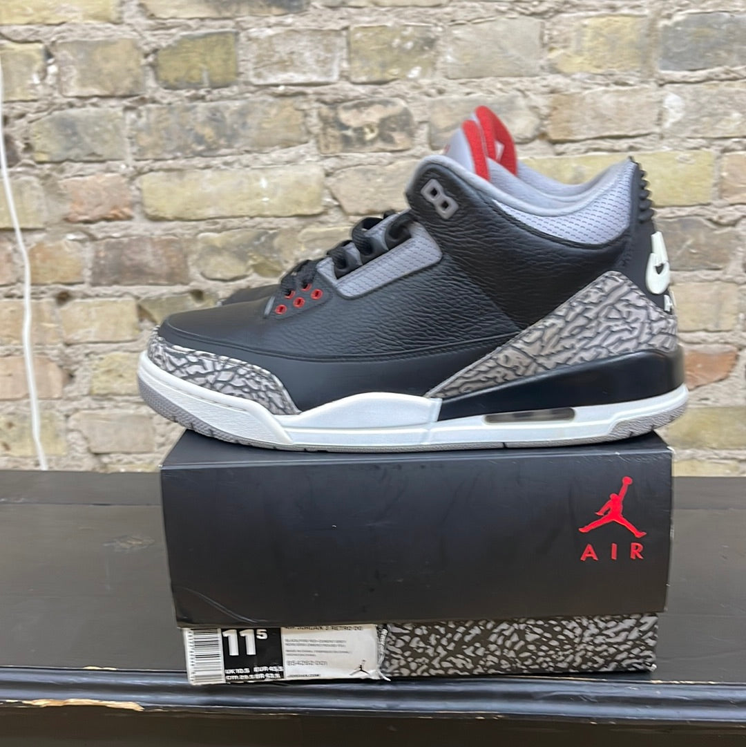 Jordan 3 Black Cement Size 11.5 PO WB Trusted Club MKE