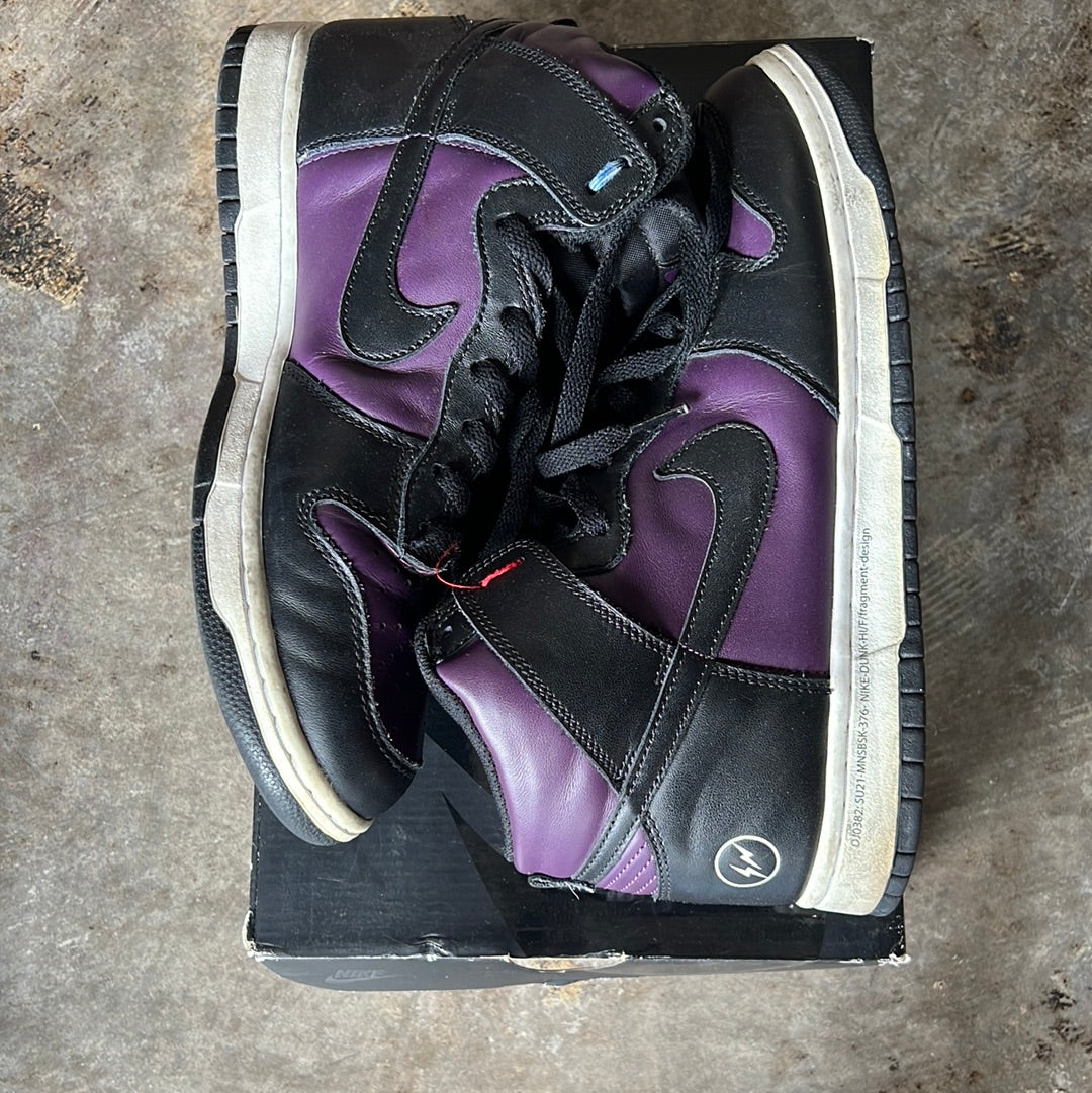 Nike dunk fragment purple size 10(trstdclub)(Hou)