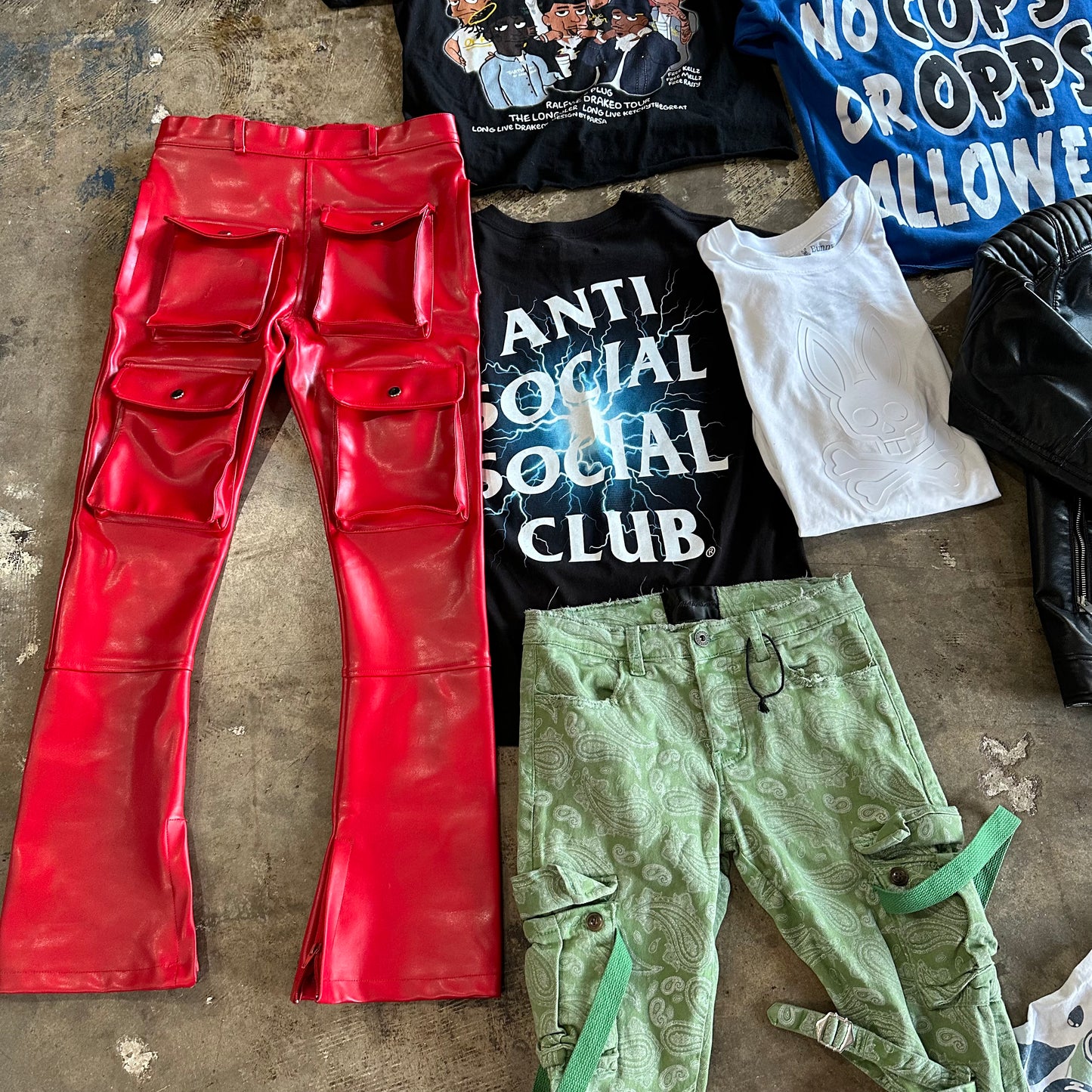 Red Flare Leather Pants Size XS (HOU) (Trusted Club)