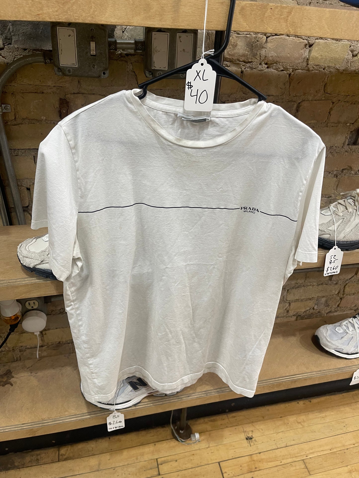 Prada Tee White Size XL (MKE) TRUSTEDCLUB