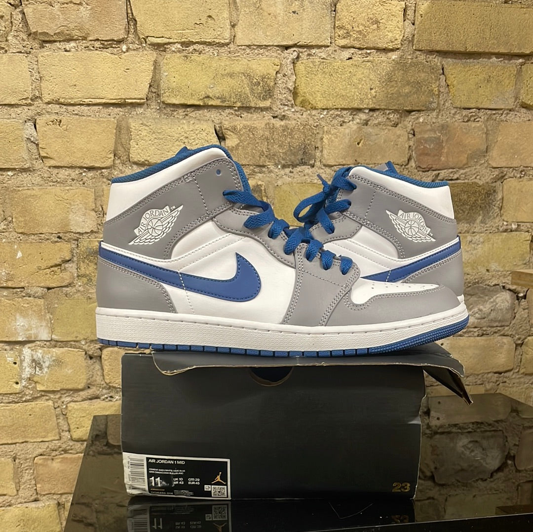 Jordan 1 Mid True Blue size 11 TRUSTEDCLUB (MKE)